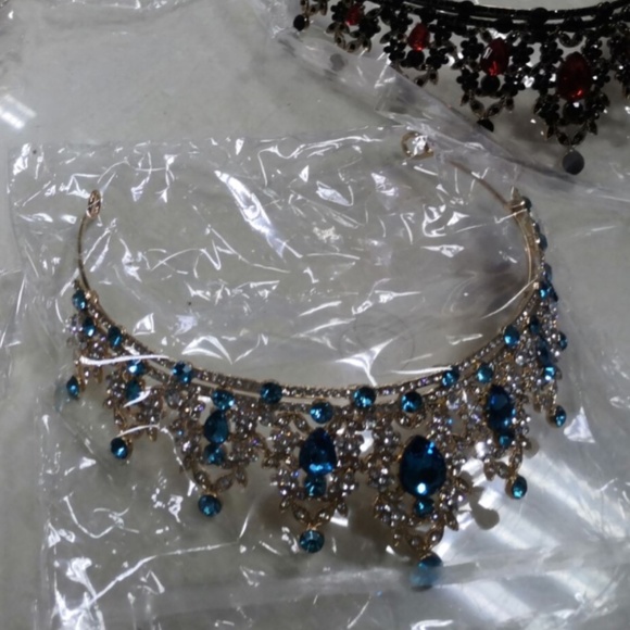 Something Blue Wedding Tiara - Picture 5 of 9